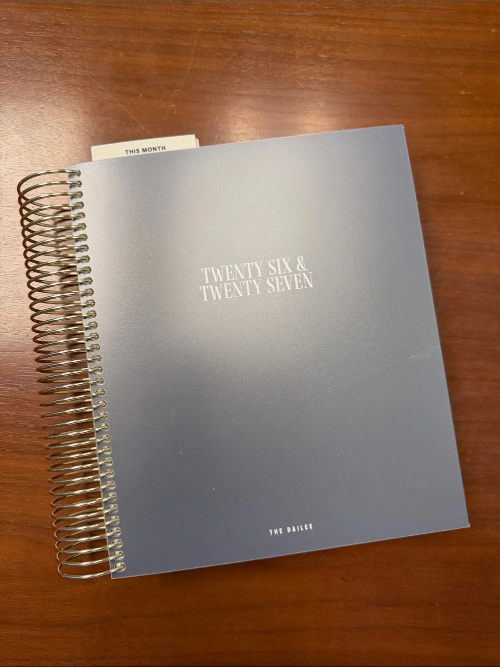 THE DAILEE Twenty Six & Twenty Seven Spiral Planner - GREY soft cover